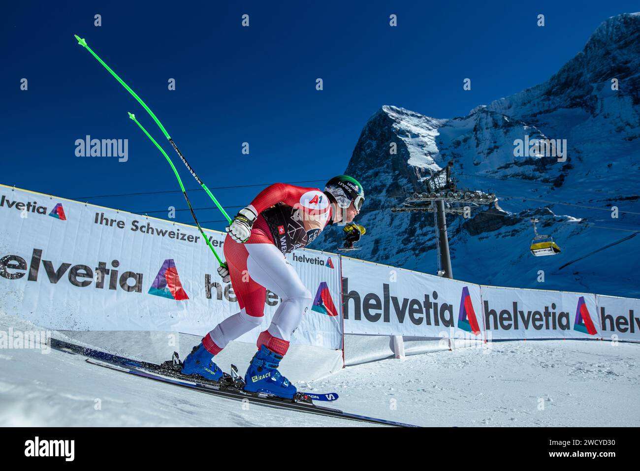 Ski-Weltmeisterschaft, Lauberhorn. Wengen. Schweiz Stockfoto