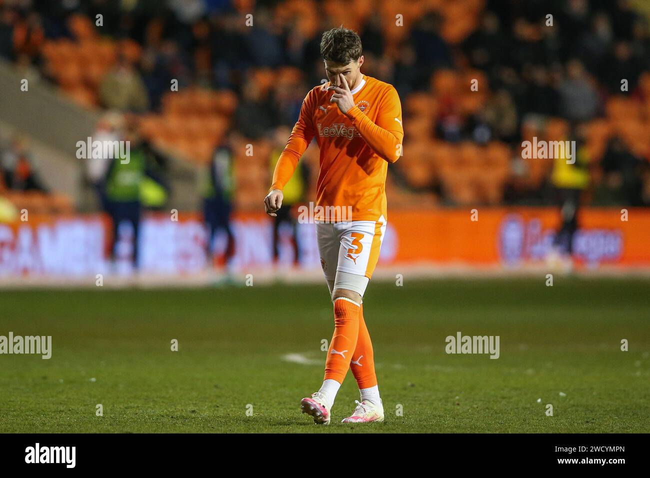 James Ehemann von Blackpool während des Emirates FA Cup Third Round Replay Match Blackpool vs Nottingham Forest in Bloomfield Road, Blackpool, Vereinigtes Königreich, 17. Januar 2024 (Foto: Gareth Evans/News Images) Stockfoto