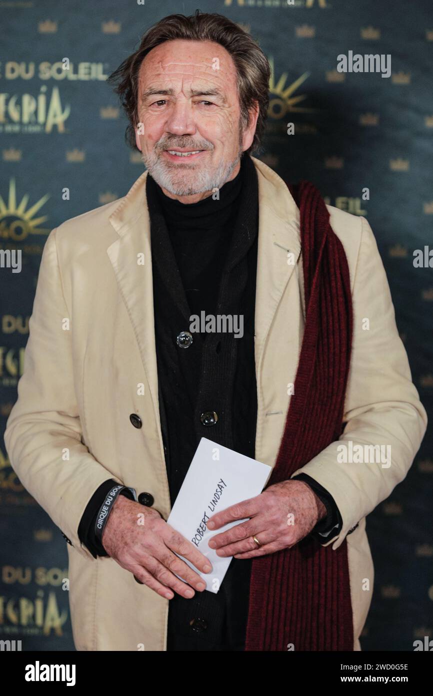 London, Großbritannien. Januar 2024. Robert Lindsay kommt zur Premiere von Cirque du Soleil „Alegria - in A New Light“ in der Royal Albert Hall in London. Quelle: Imageplotter/Alamy Live News Stockfoto