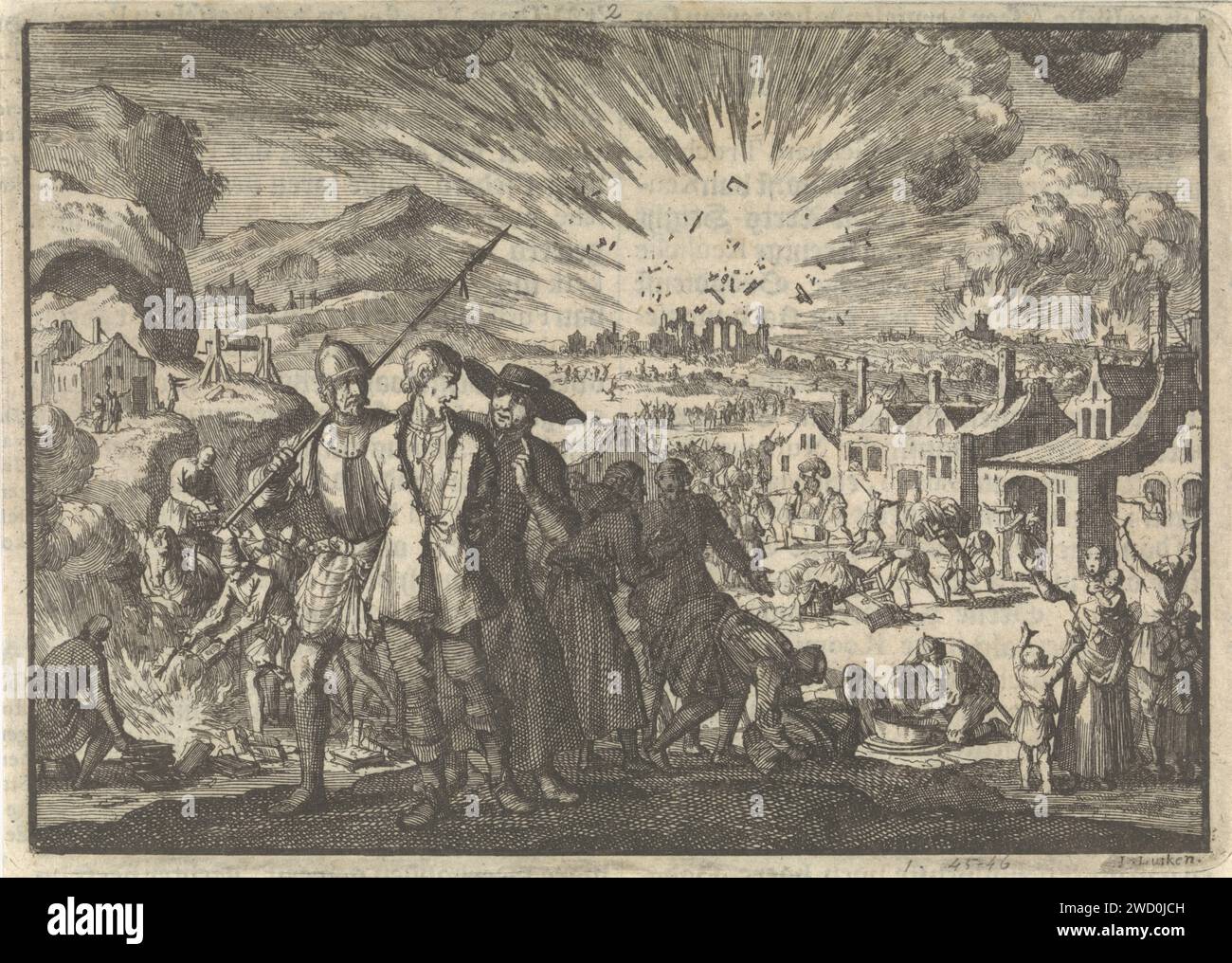 Verfolgung von Protestanten in Stiermarken, 1600, Jan Luyken, 1698 Druckerei: Amsterdampublisher: Leiden Papierätzung / Buchdruck Verfolgung von Gläubigen Stiermarken Stockfoto