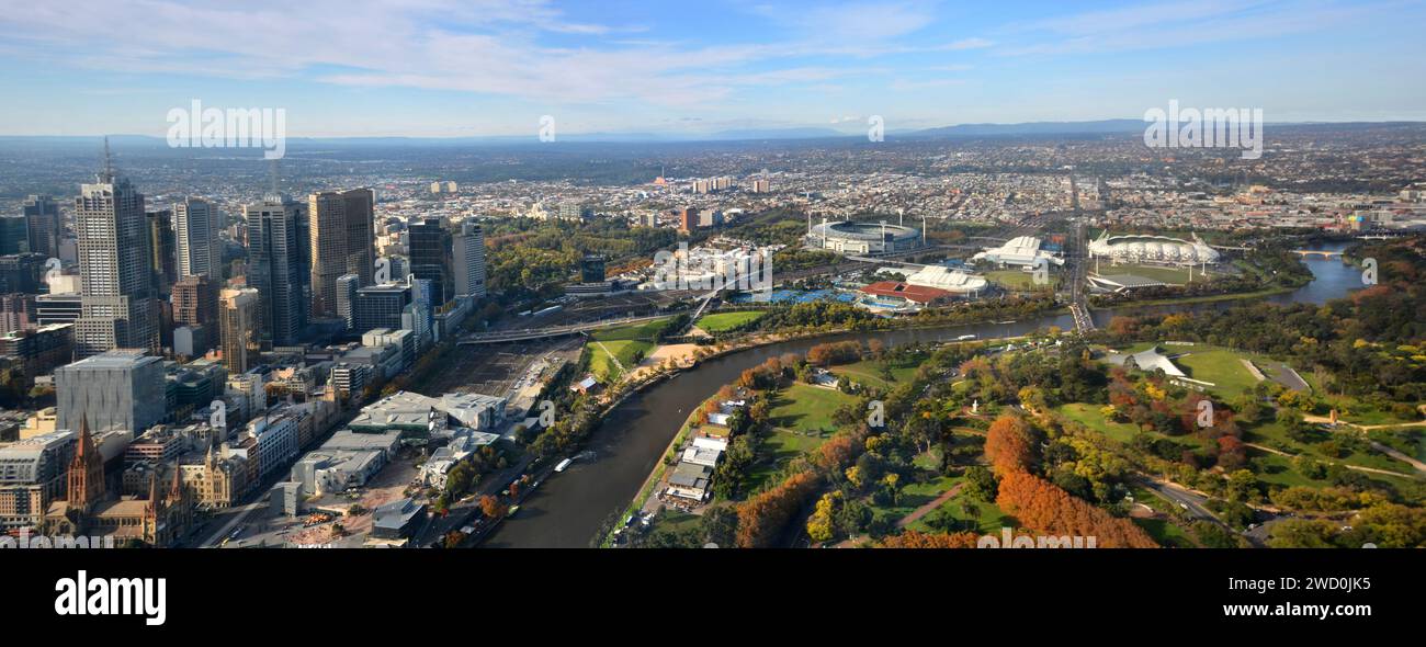 Australien, Melbourne - 14. Mai 2014; Australian Tennis Open Venue Panorama Melbourne, Australien Stockfoto