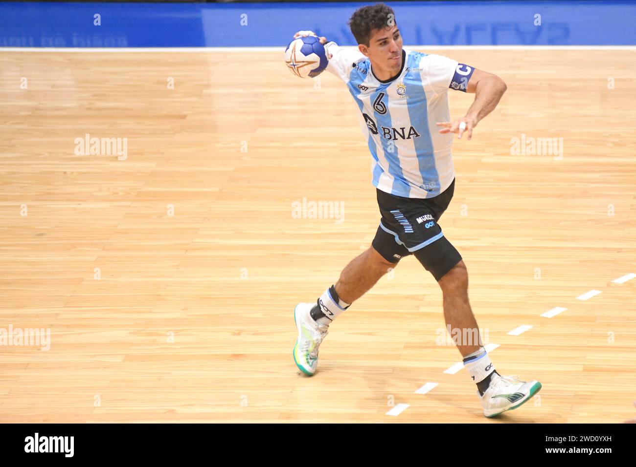 Diego Simonet (Argentinien). Torneo Sur-Centro Handball. Buenos Aires, Argentinien Stockfoto