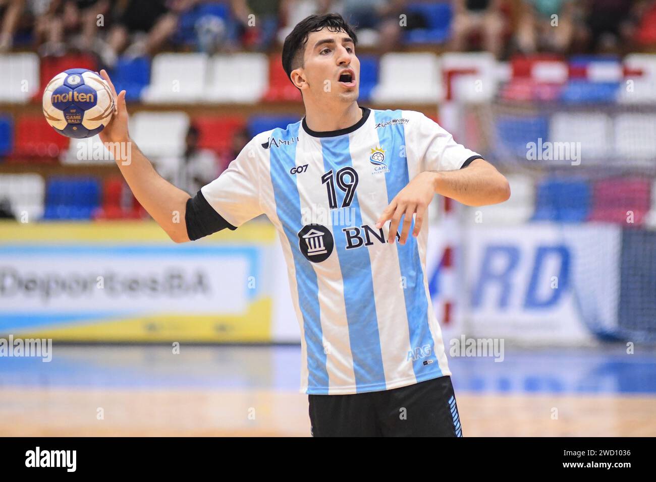 Pedro Martinez (Argentinien). Torneo Sur-Centro Handball. Buenos Aires, Argentinien Stockfoto
