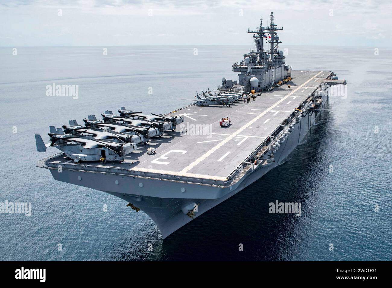 Die amphibischen Angriff Schiff USS Kearsarge Transite des Atlantischen Ozeans. Stockfoto