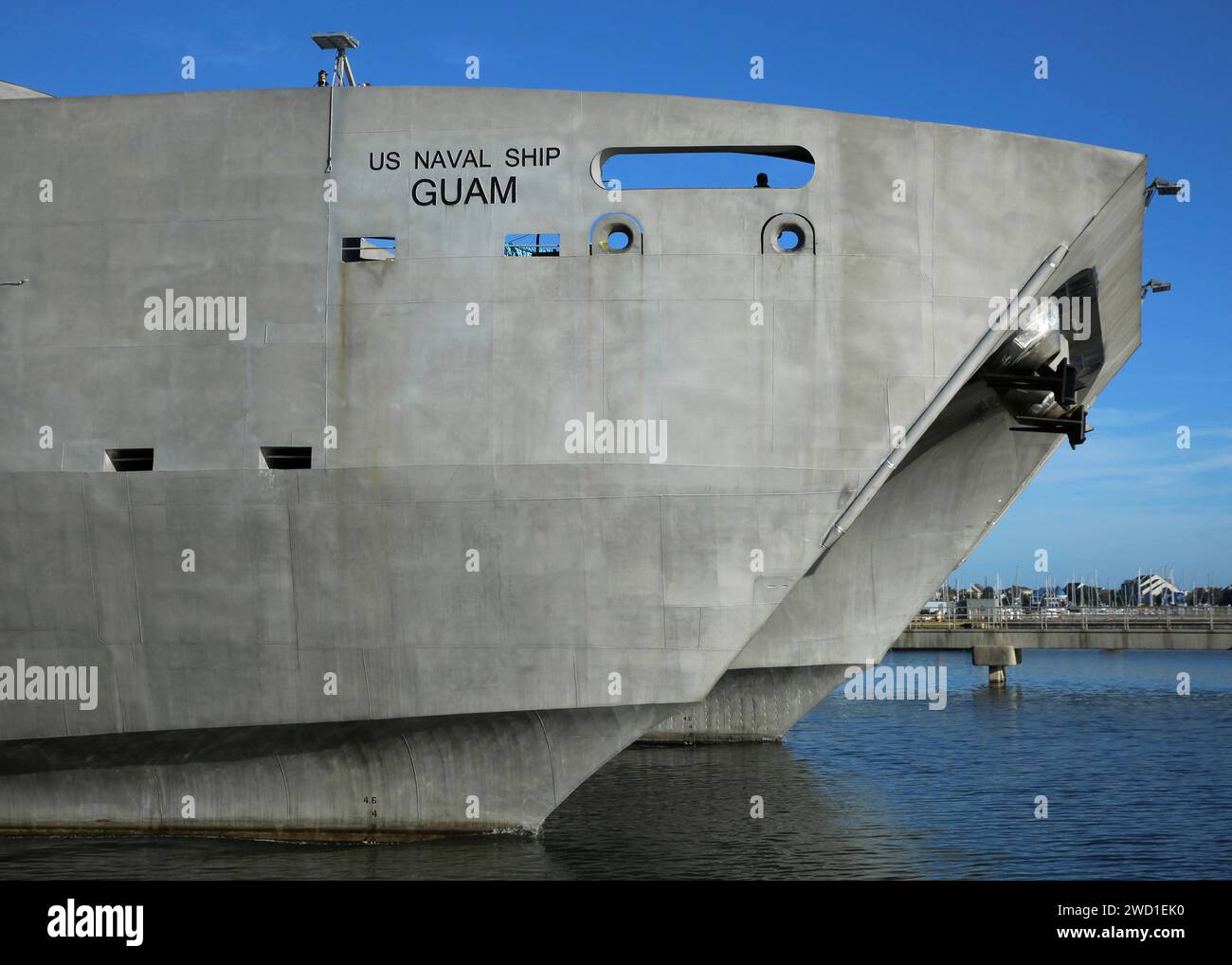 Das Military Sealift Command Hochgeschwindigkeits-Transport USNS Guam. Stockfoto