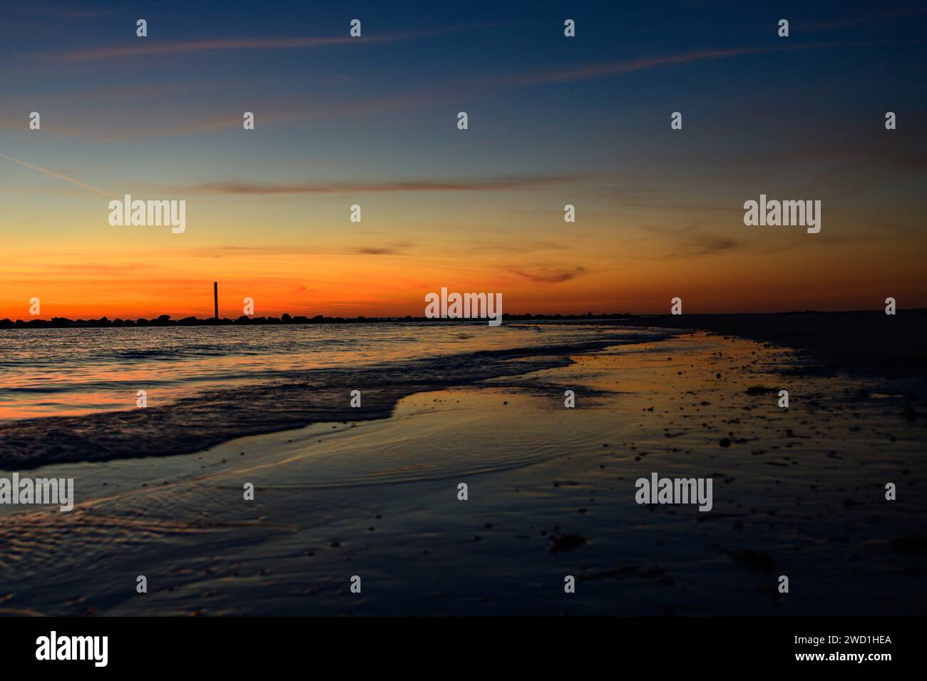 Strand Sonnenuntergang Stockfoto