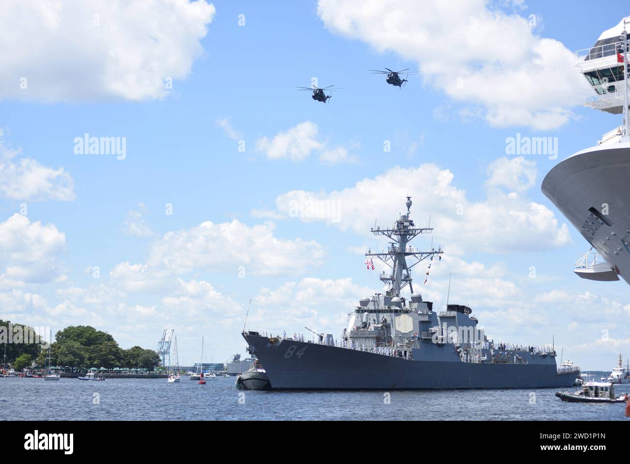 Der Raketenzerstörer USS Bulkeley, Norfolk, Virginia. Stockfoto