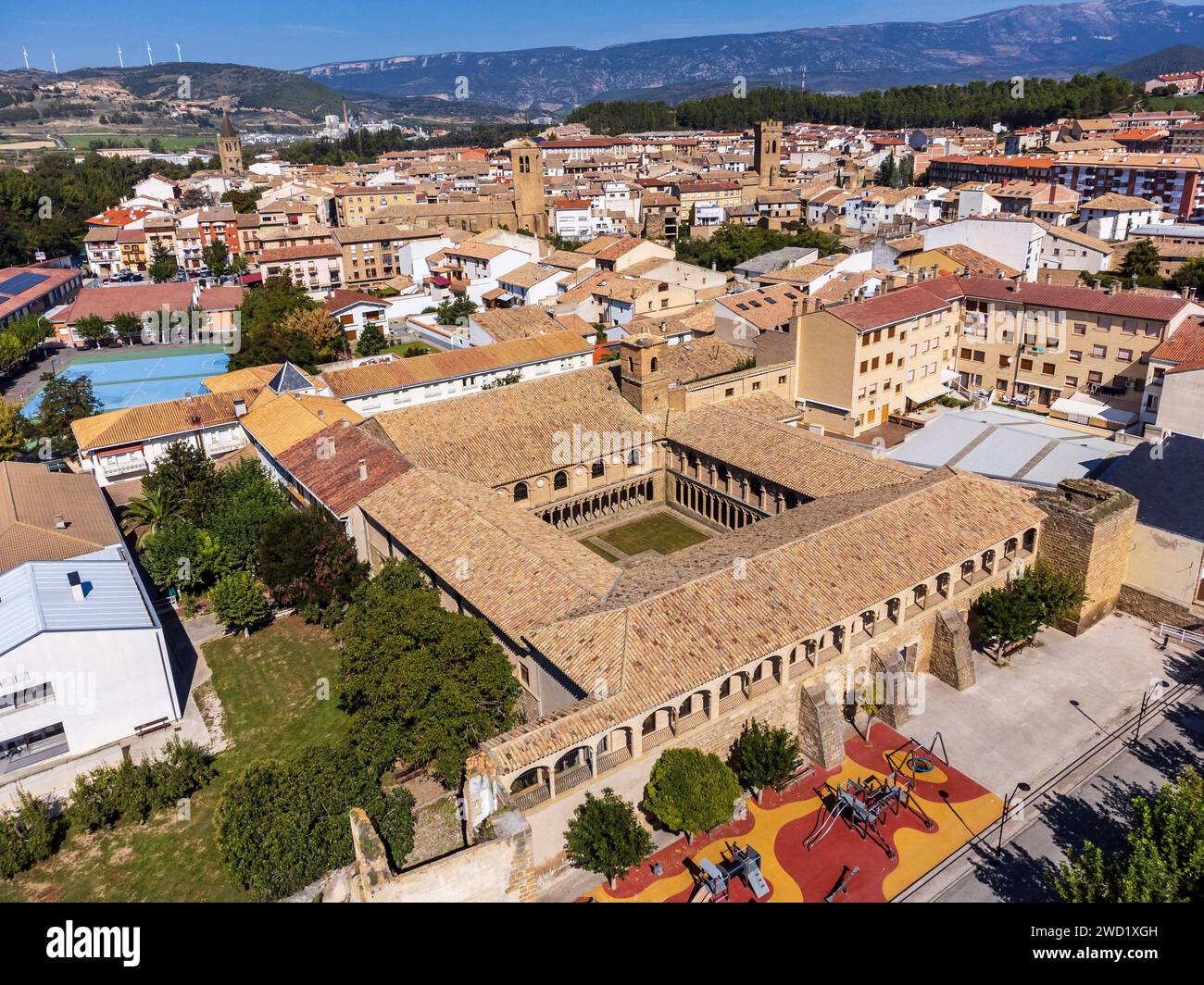 Auditorium des Klosters Carmen, Sangüesa, Navarra, Spanien Stockfoto