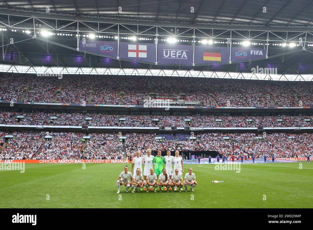 Teamfoto UEFA Women's Euro Final 2022 England gegen Deutschland im Wembley Stadium, London 31. Juli 2022 Stockfoto