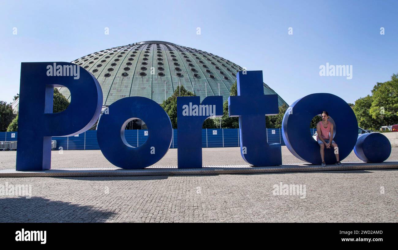 Porto, Rosa Mota Pavillon Stockfoto