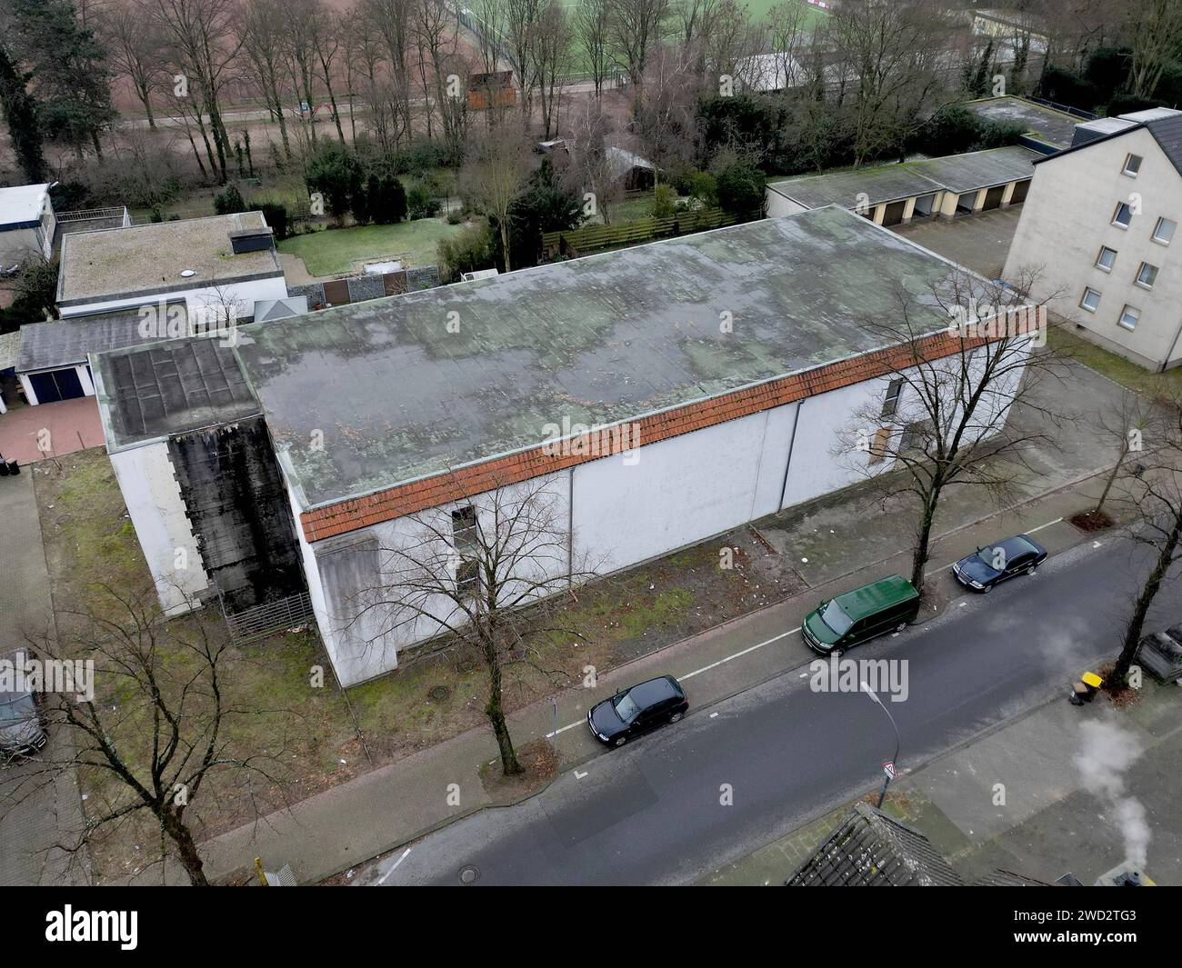 17.01.2024 OER-Erkenschwick Hochbunker an der Knappenstraße *** 17 01 2024 OER Erkenschwick Hochbunker an der Knappenstraße Stockfoto