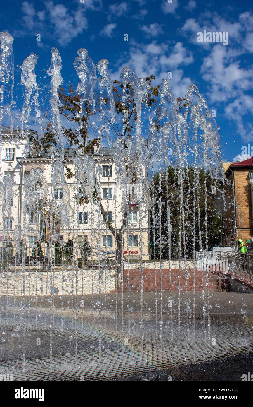 Brunnen an einem heißen Sommertag Stockfoto