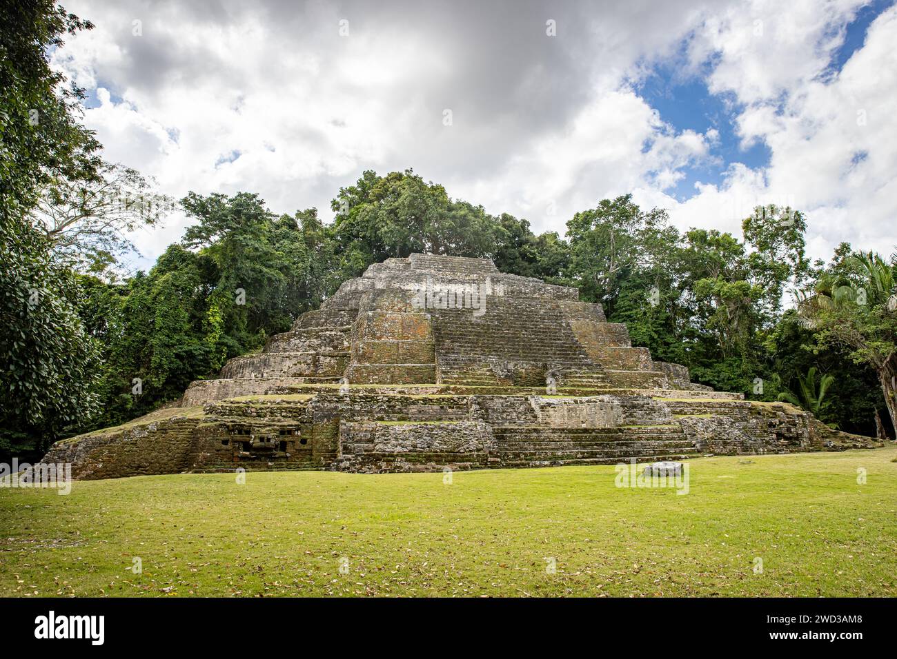 Belize, Lamanai, Maya-Ruinen, Der Jaguar Tempel Stockfoto