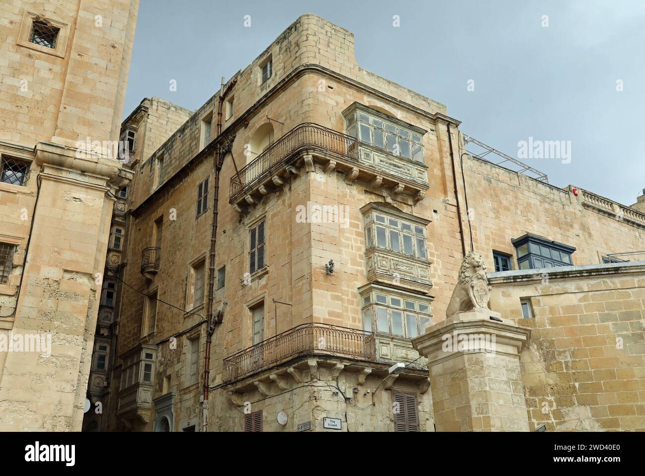 Triq il-Lvant in Valletta auf Malta Stockfoto