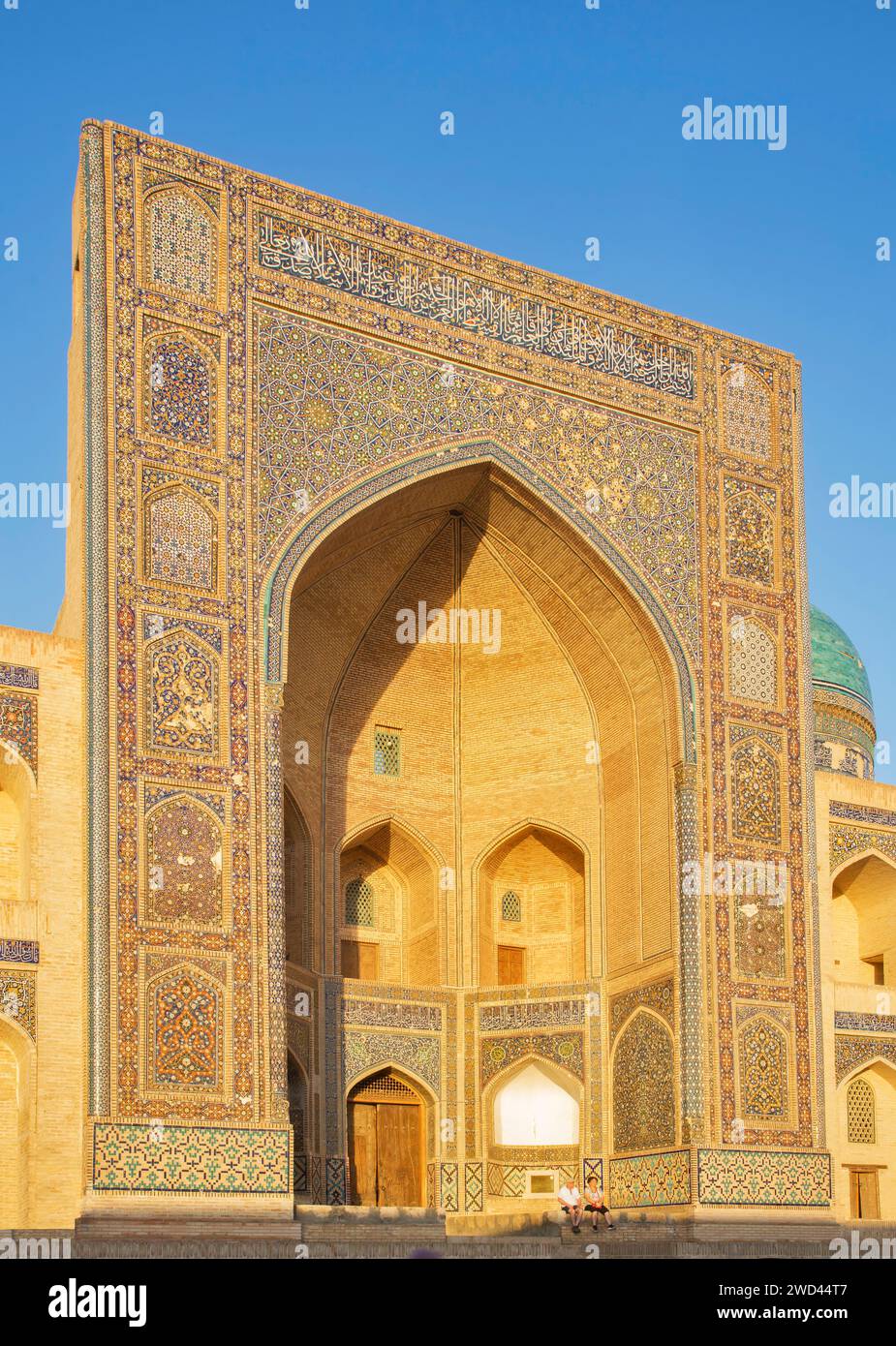 Mir-i-arabische Madrasa von Po-i-Kalan (POI Kalan) - islamischer religiöser Komplex in Bukhara. Usbekistan Stockfoto