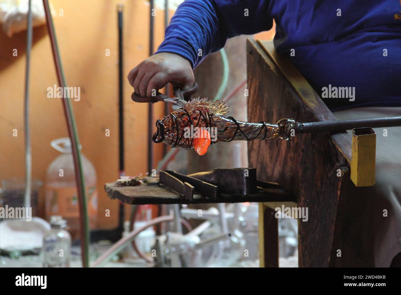 Glasbläserei Stockfoto