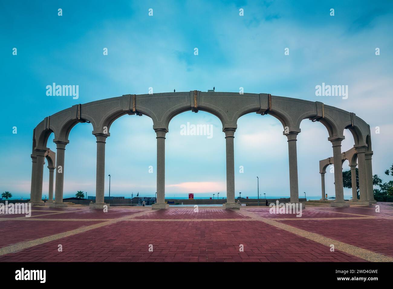 Morgen in Fanateer Strand - Al Jubail, Saudi Arabien. Stockfoto