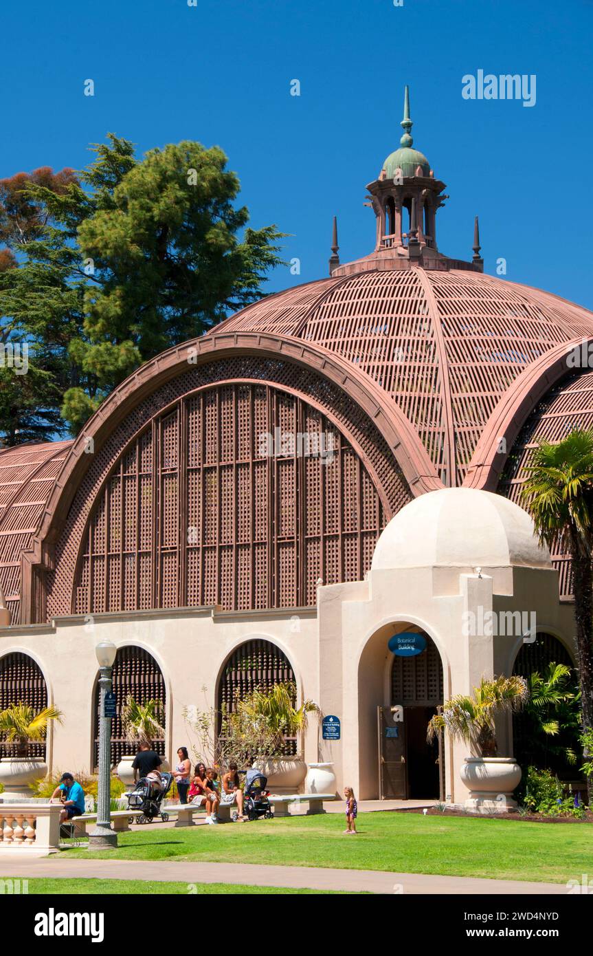 Botanische Gebäude, Balboa Park, San Diego, Kalifornien Stockfoto