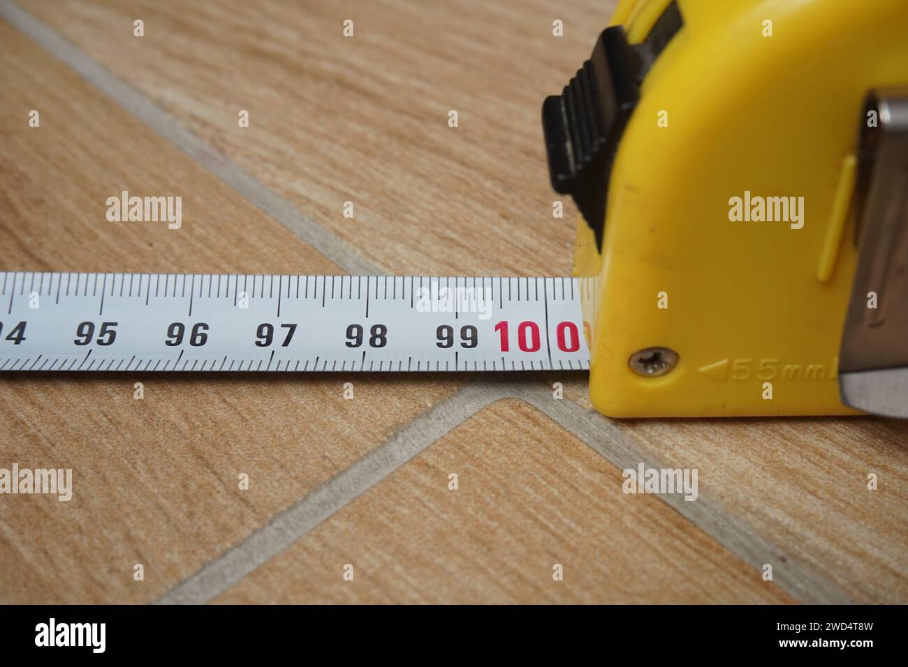 Messstab, Messgerät aus nächster Nähe, 100 Zentimeter Stockfoto