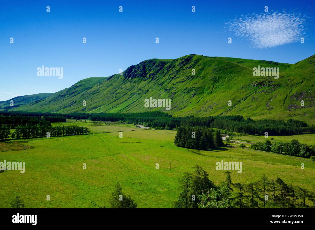 Luftaufnahme von Glen Clova auf der Aberdeenshire Seite des Cairngorms National Park of Scotland UK - Foto: Geopix Stockfoto