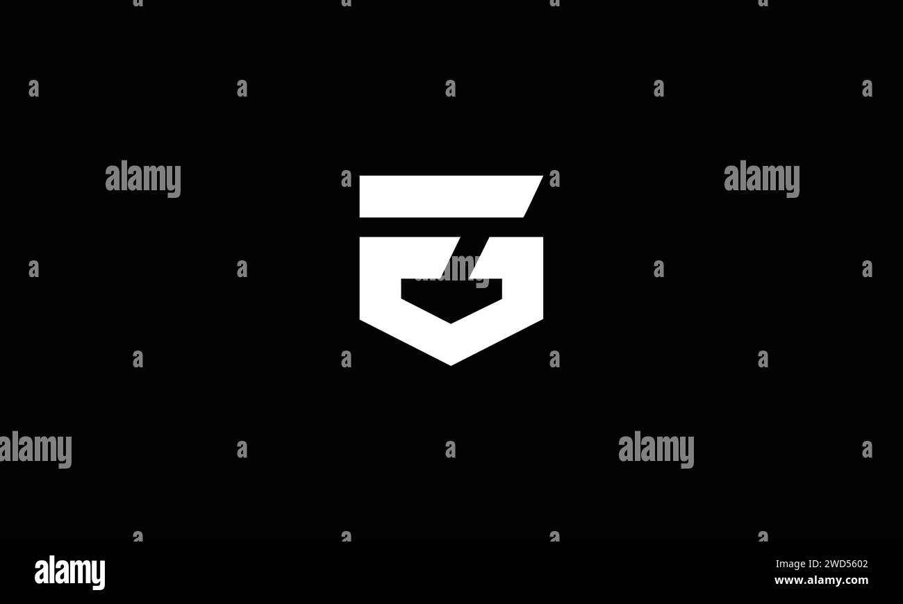 Vorlage für Anfangsbuchstaben GF oder fg Logo Stock Vektor