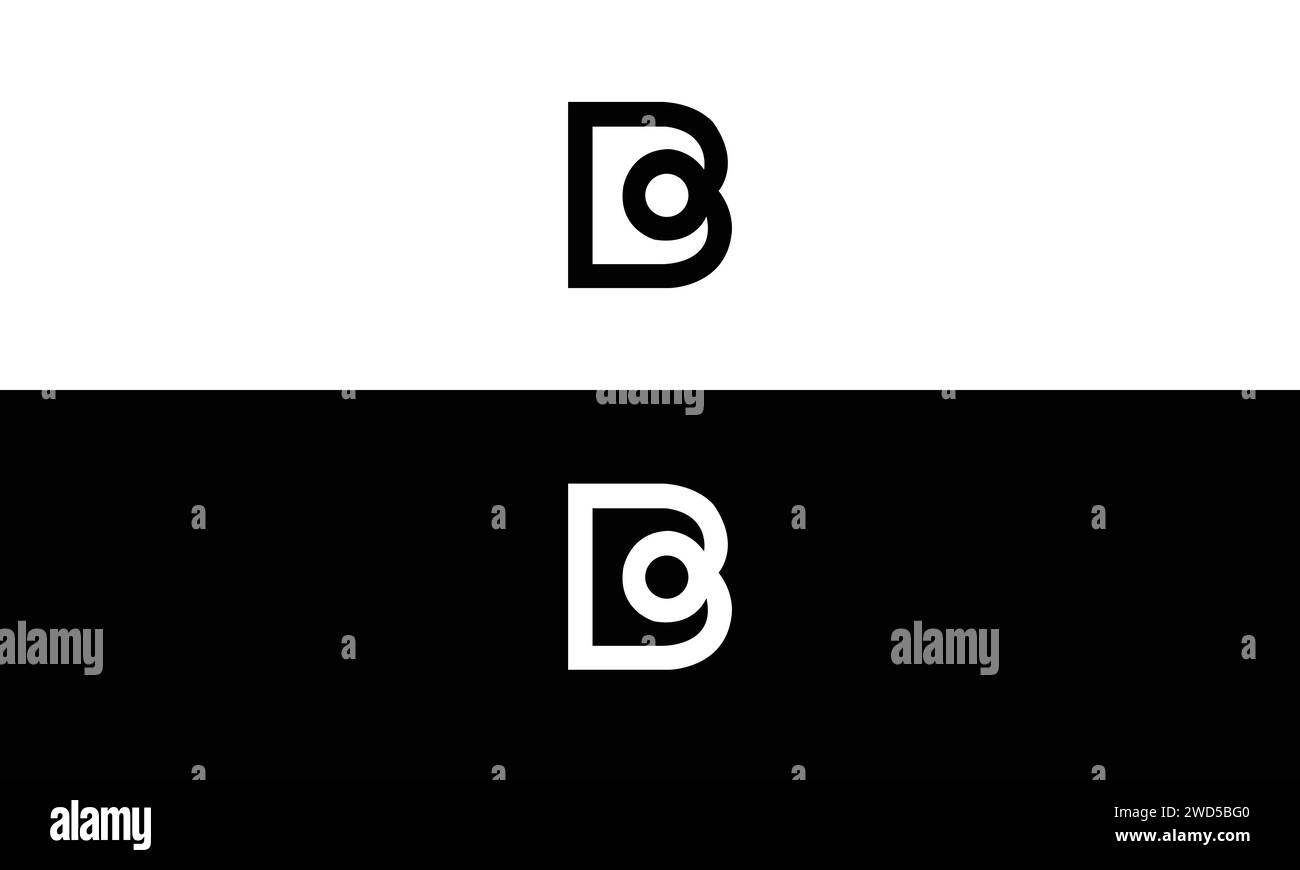 b Initial Logo Design Vektor grafische Idee kreativ Stock Vektor