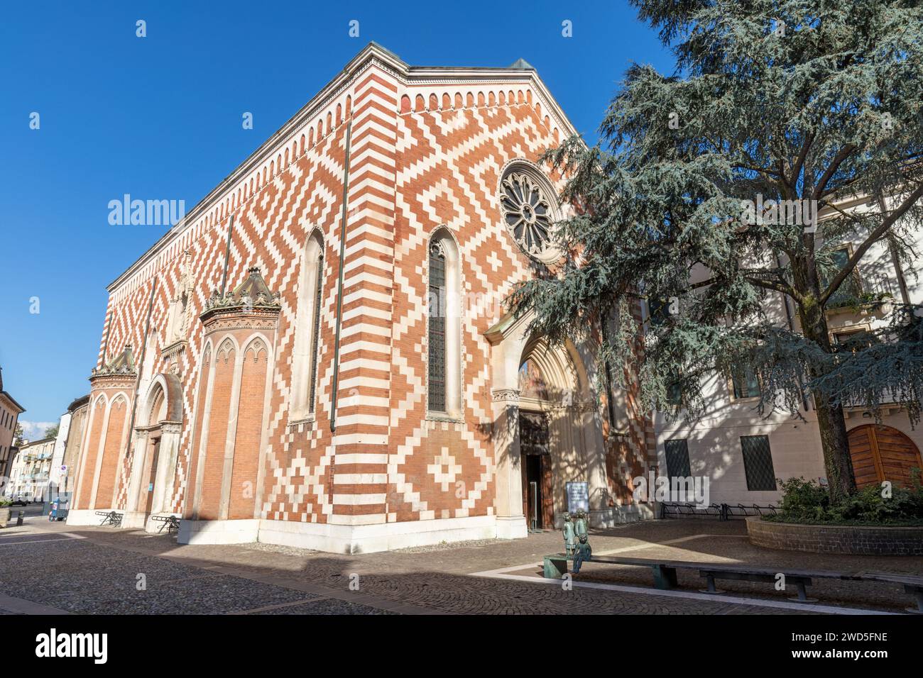 Vicenza - die Kirche Chiesa di San Giacomo Maggiore. Stockfoto