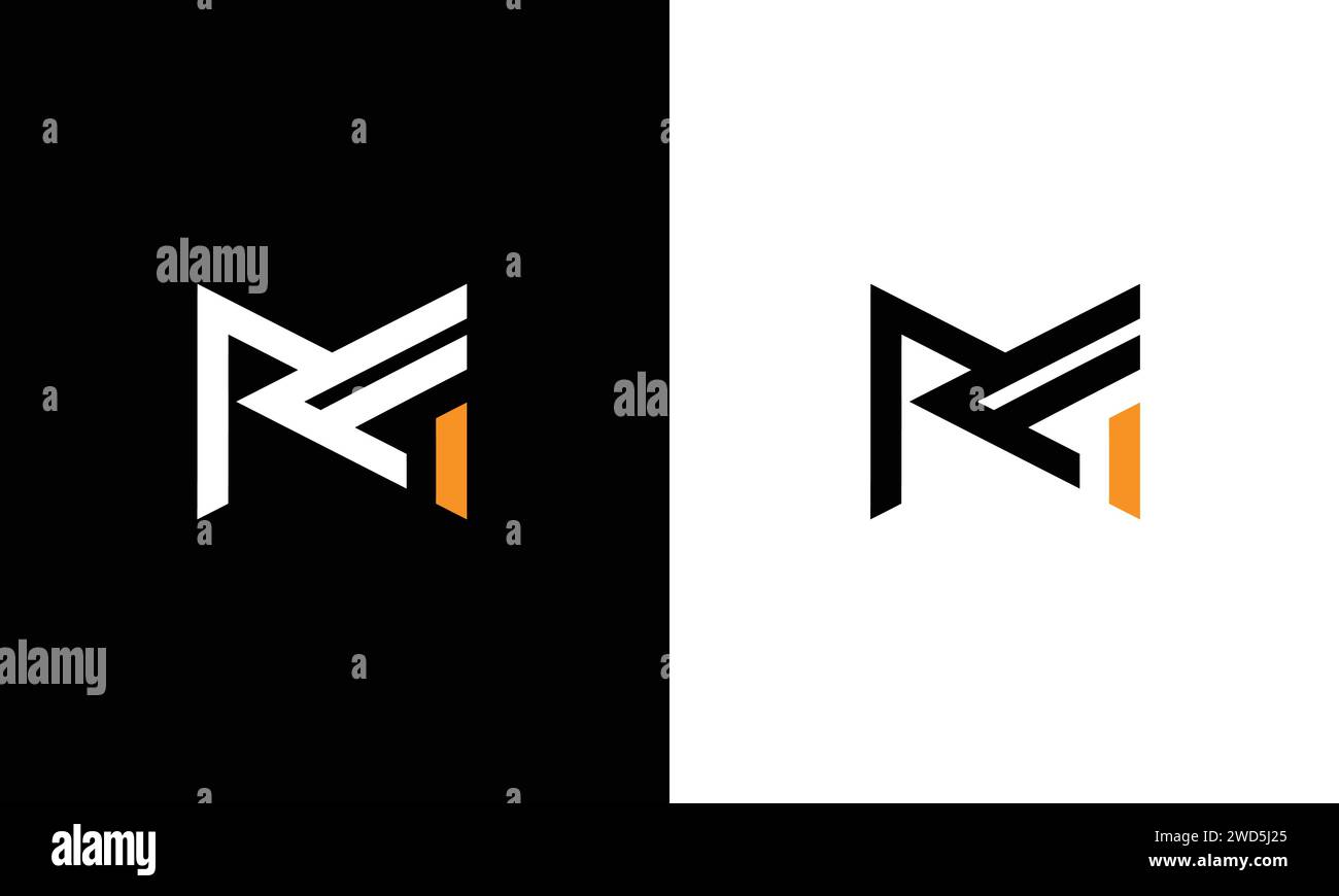 mf Letter Vector Logo abstrakt Stock Vektor
