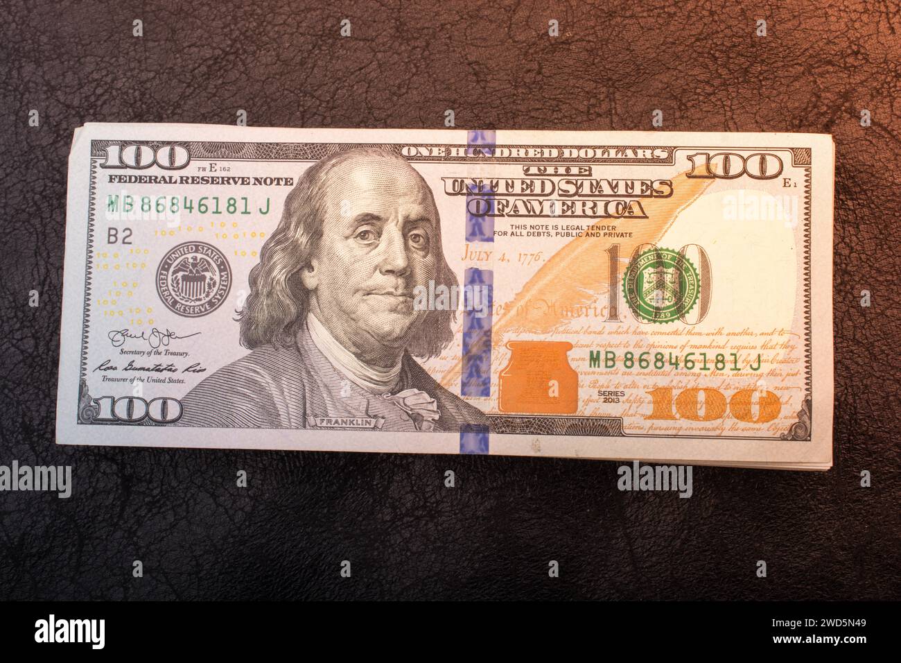 Us-Dollar Cash Money. 100-Dollar-Banknoten Stockfoto