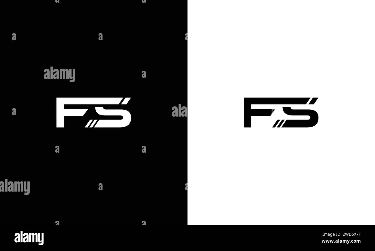 Erstes sf Letter Logo mit kreativer moderner Business Typografie Vektorvorlage. Kreatives abstraktes Logo mit Buchstabe fs. Stock Vektor