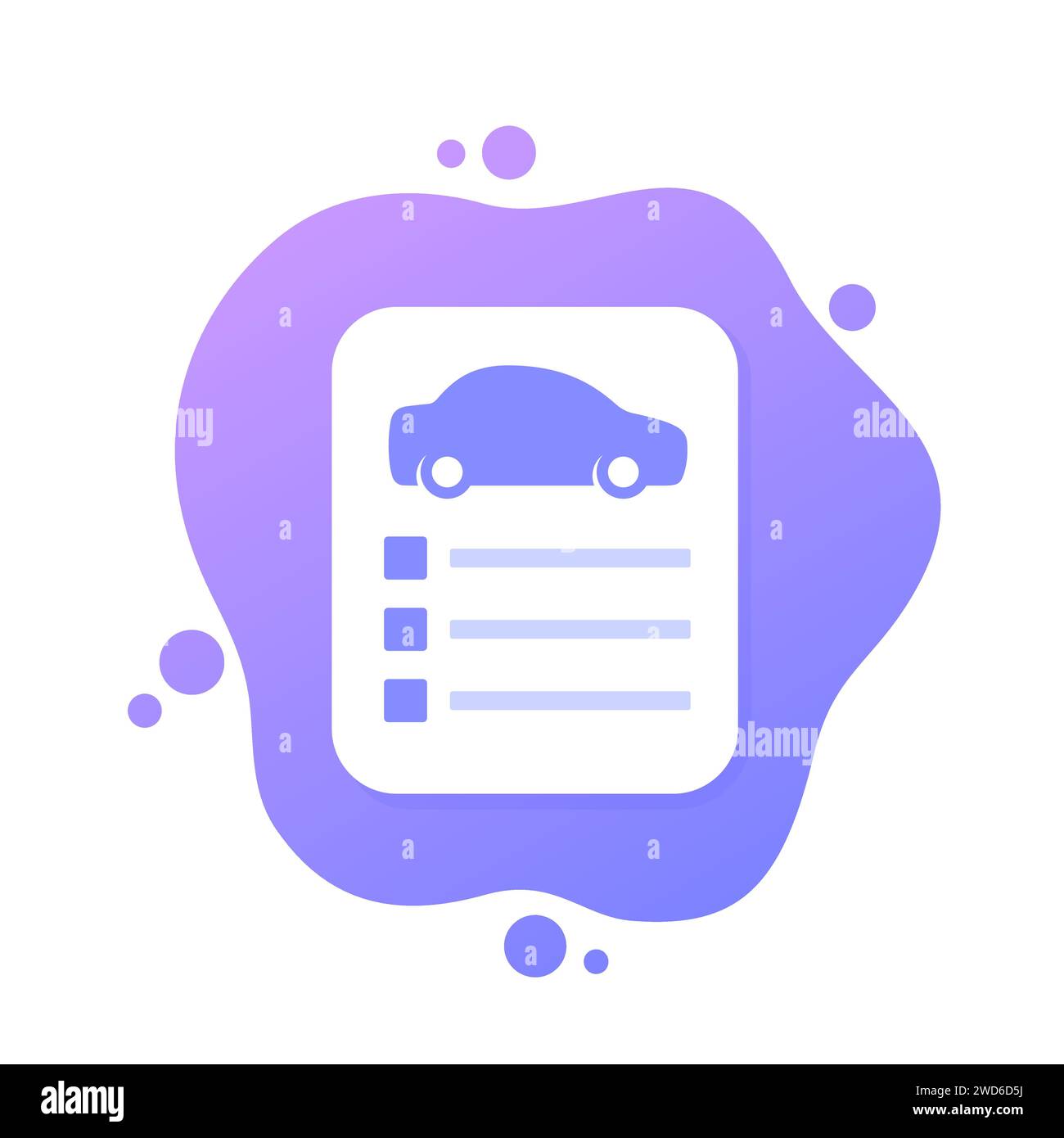 Autokennzeichen Symbol, Vektordesign Stock Vektor