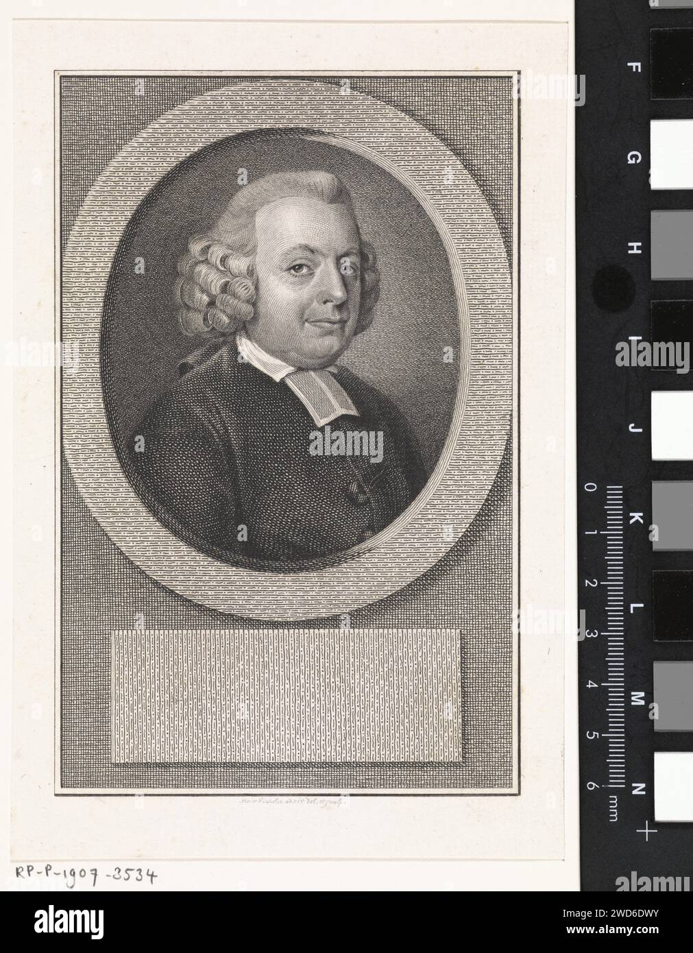 Porträt von August Strong, reinier Angles (i), 1794 gedrucktes Porträt von August Sterk, Luthers Pastor in Amsterdam. Amsterdamer Papierätzung/Gravur Stockfoto