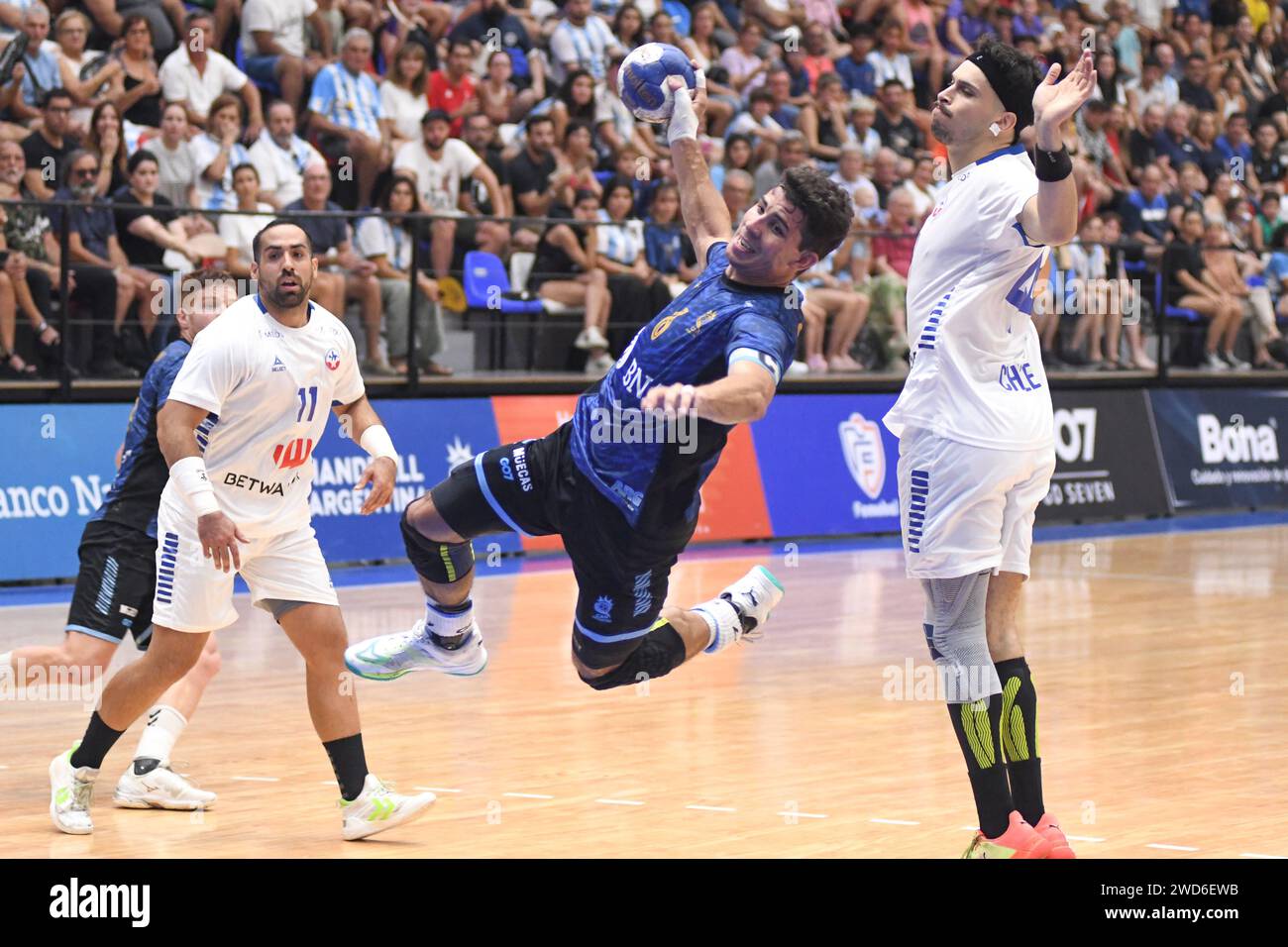 Diego Simonet (Argentinien). Torneo Sur-Centro Handball. Buenos Aires, Argentinien Stockfoto