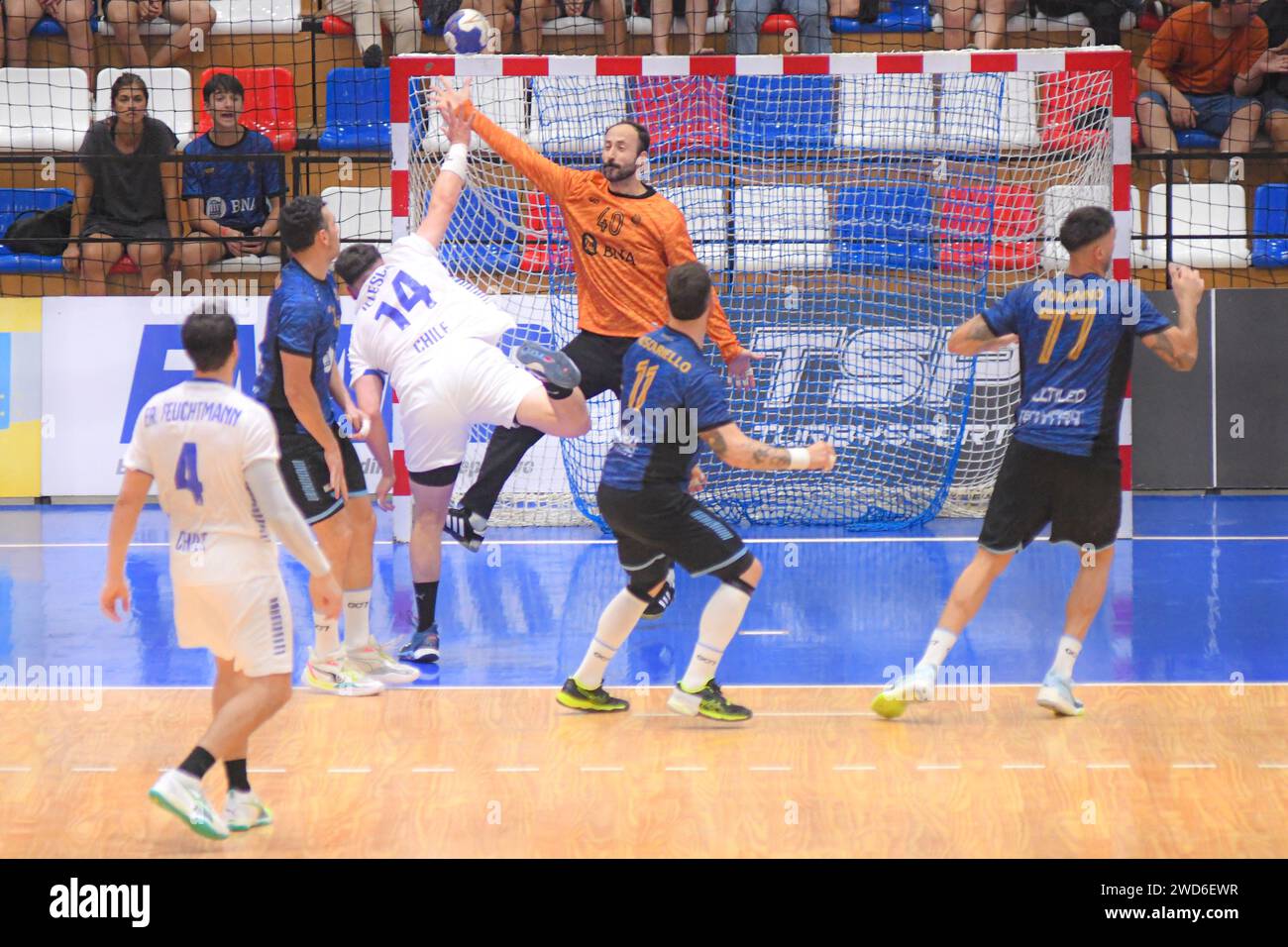 Leonel Maciel (Argentinien). Torneo Sur-Centro Handball. Buenos Aires, Argentinien Stockfoto