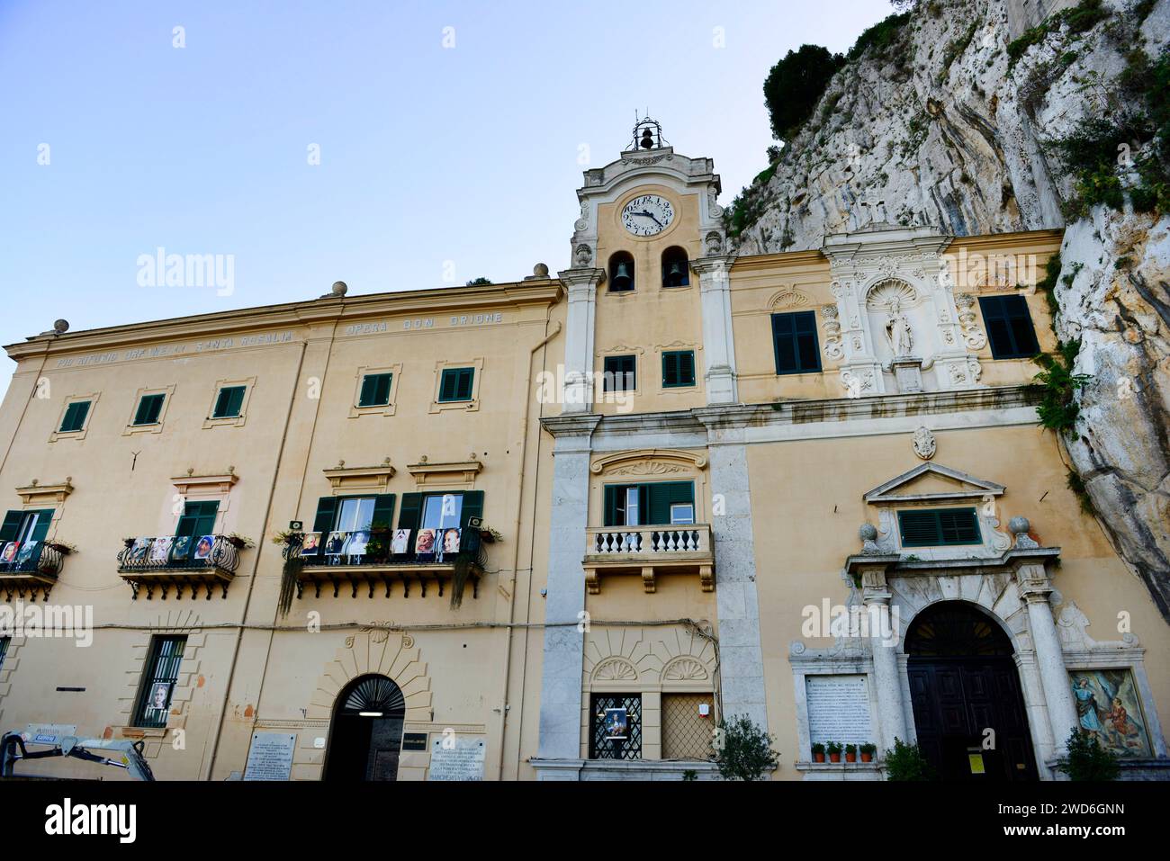 Das Santuario di Santa Rosalia auf dem Pellegrino in Palermo, Sizilien, Italien. Stockfoto