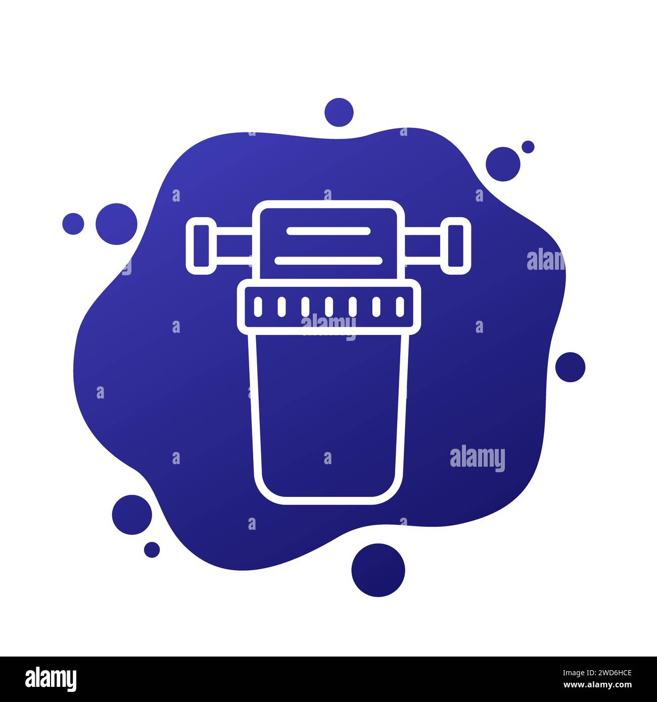 Symbol Wasserfilterlinie, Vektor Stock Vektor
