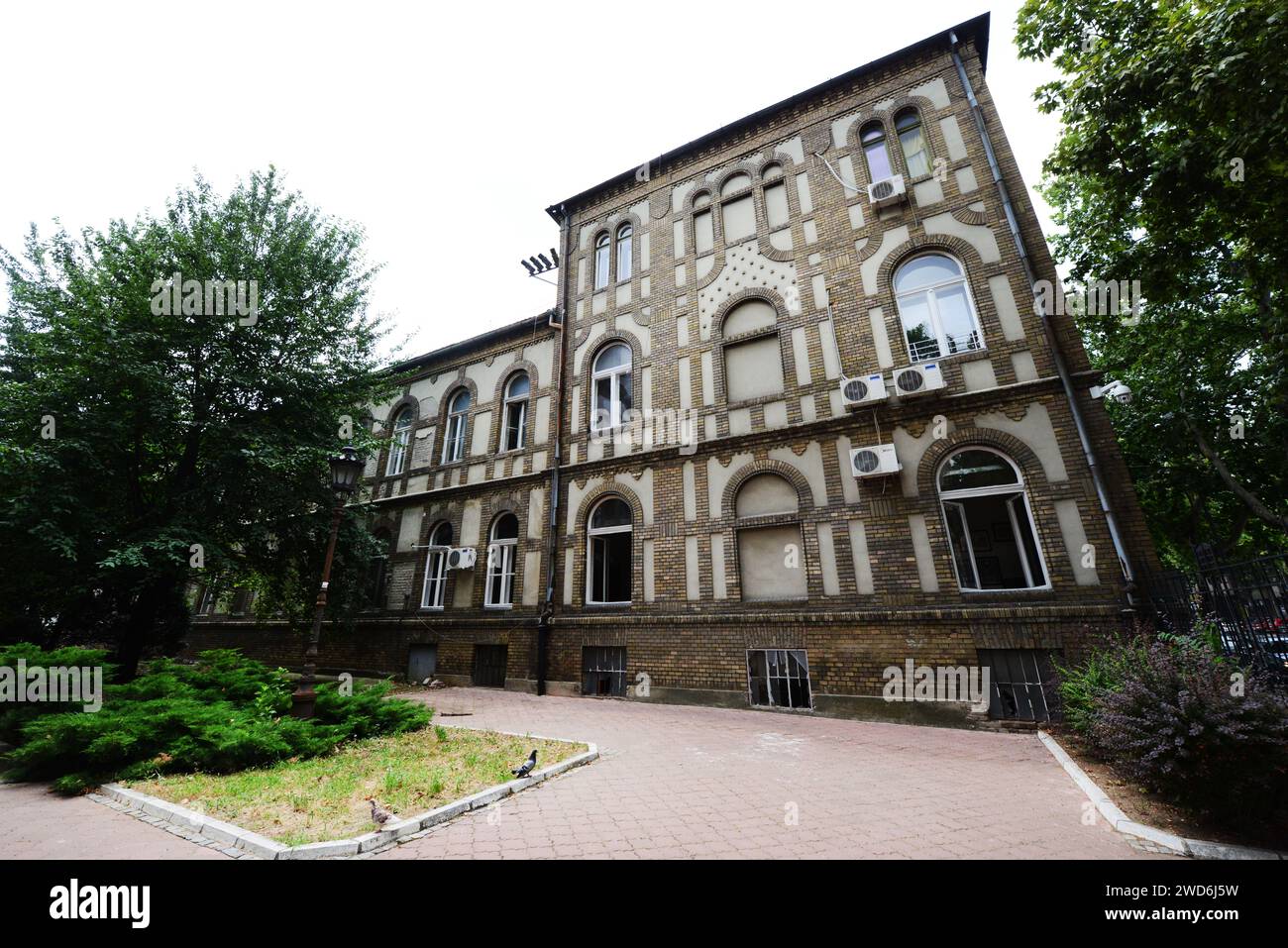 Jüdisches Gemeindegebäude an der Synagoge in Novi Sad, Serbien. Stockfoto