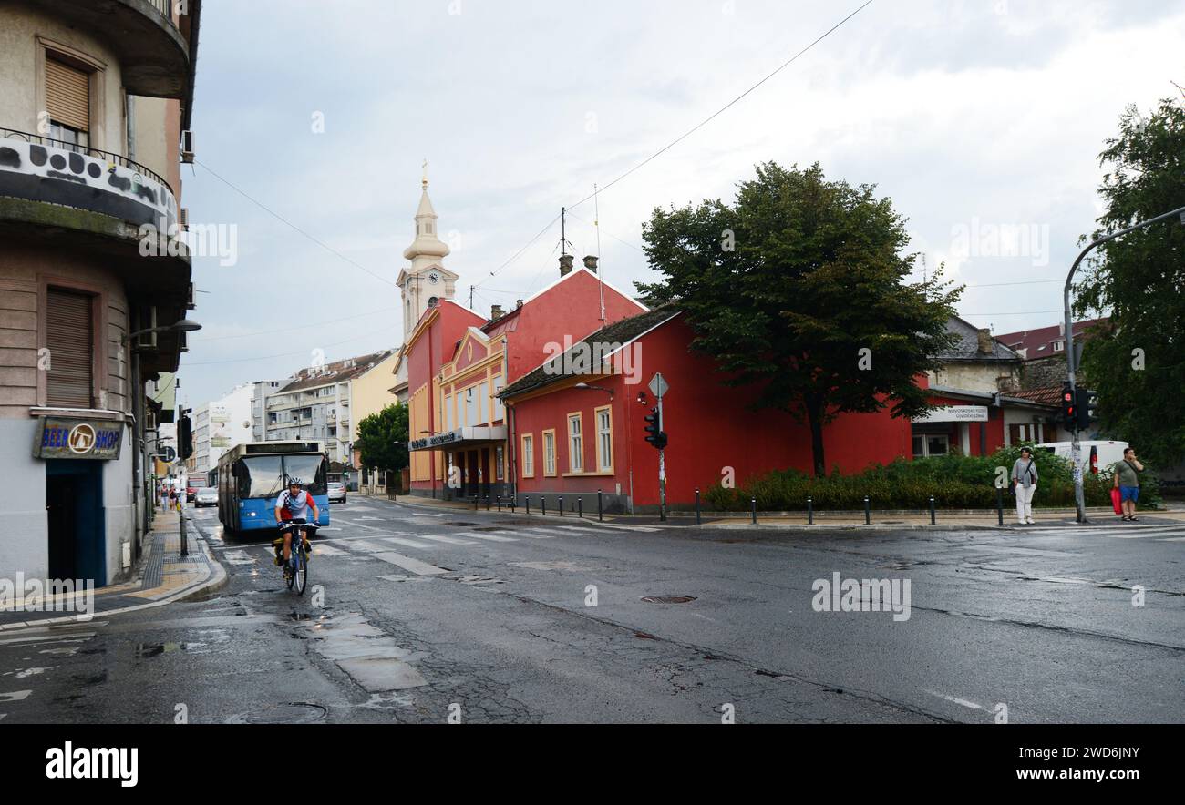 Kreuzung von Jovana Subotića und Svetozara Miletića in Novi Sad, Serbien. Stockfoto