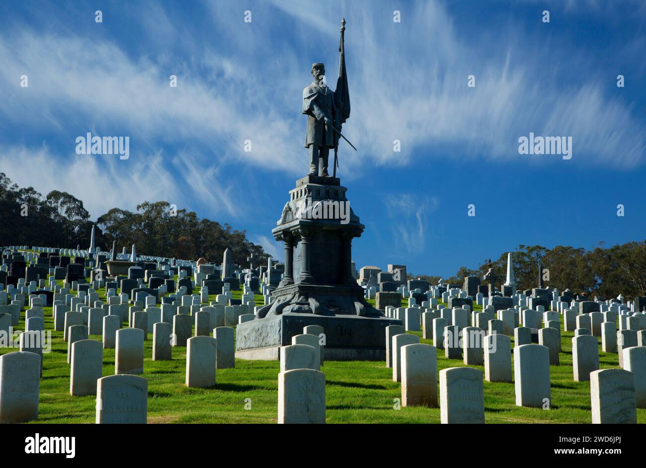 Pacific Garrison Memorial, Presidio of San Francisco, Golden Gate National Recreation Area, San Francisco, Kalifornien Stockfoto