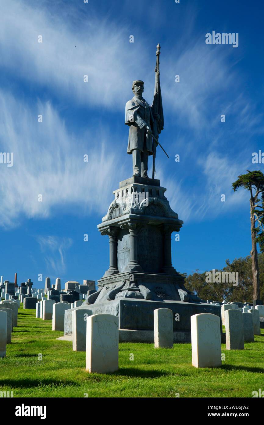 Pacific Garrison Memorial, Presidio of San Francisco, Golden Gate National Recreation Area, San Francisco, Kalifornien Stockfoto