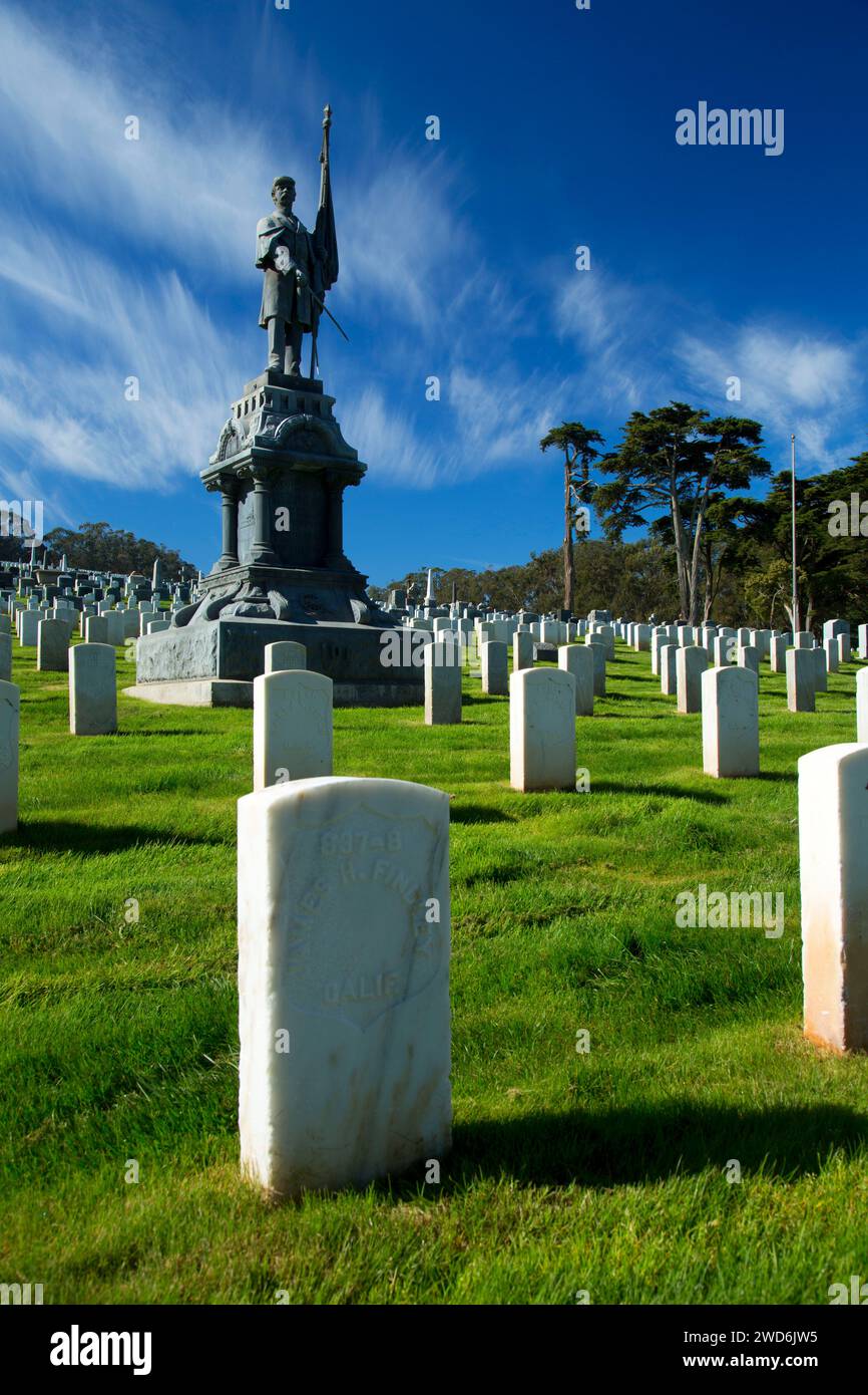 Pacific Garrison Memorial, Presidio of San Francisco, Golden Gate National Recreation Area, San Francisco, Kalifornien Stockfoto
