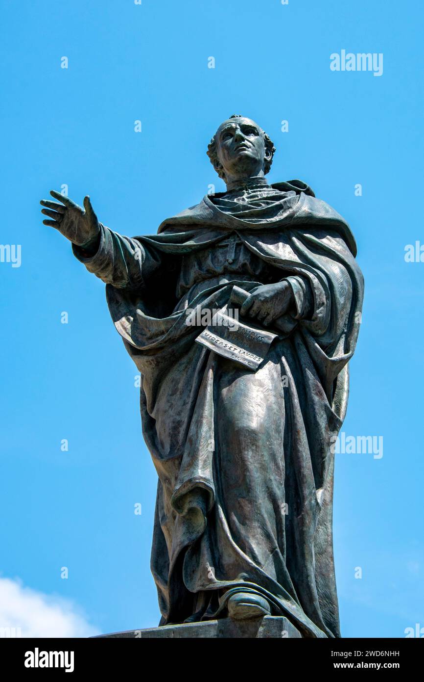 Statue auf dem Heiligen Bonaventure Stockfoto