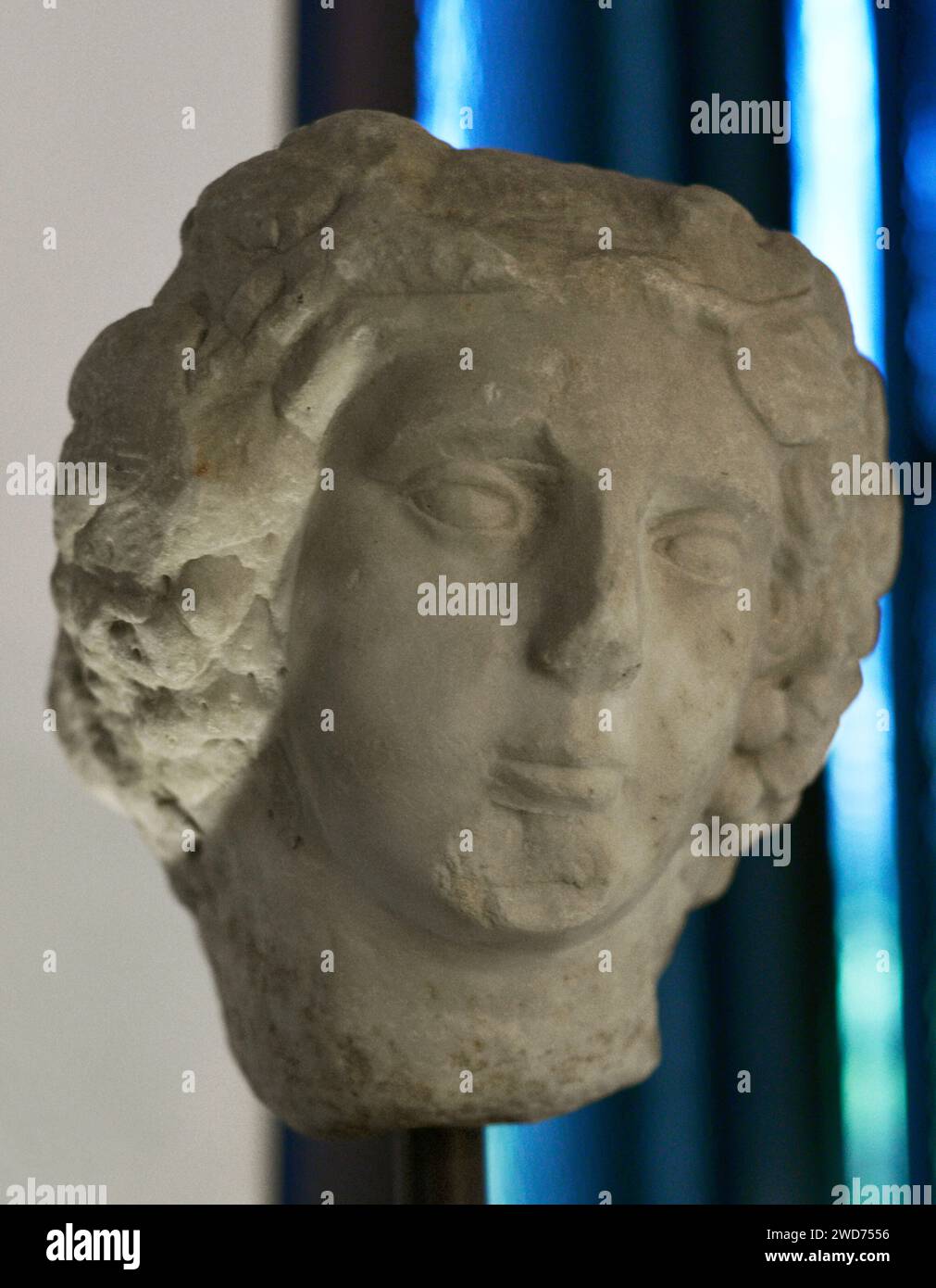 Dionysus (Bacchus). Gott des Weins. Leiter des Dionysos. 1. Und 2. Jahrhundert n. Chr. Von Mértola, Bezirk Beja, Portugal. Nationalmuseum Für Archäologie. Lissabon, Portugal. Stockfoto