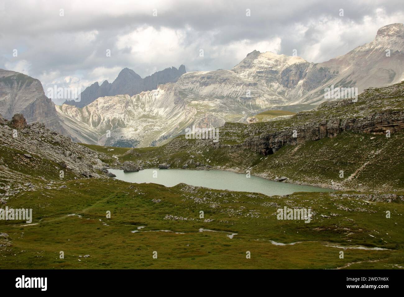 Dolomitenlandschaft - Puez Odle Naturpark Stockfoto