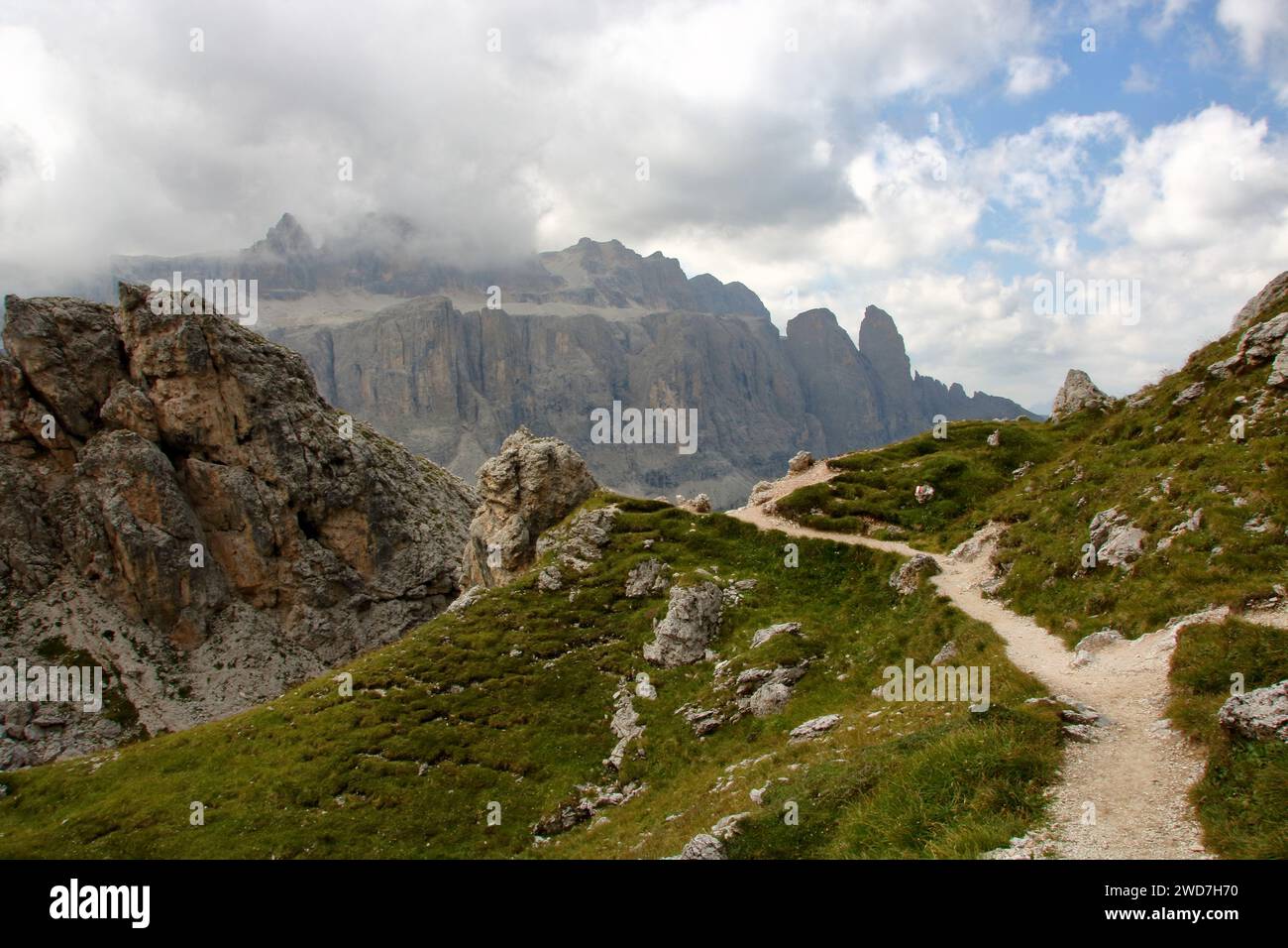 Dolomitenlandschaft - Col Pradat in Alta Badia Stockfoto