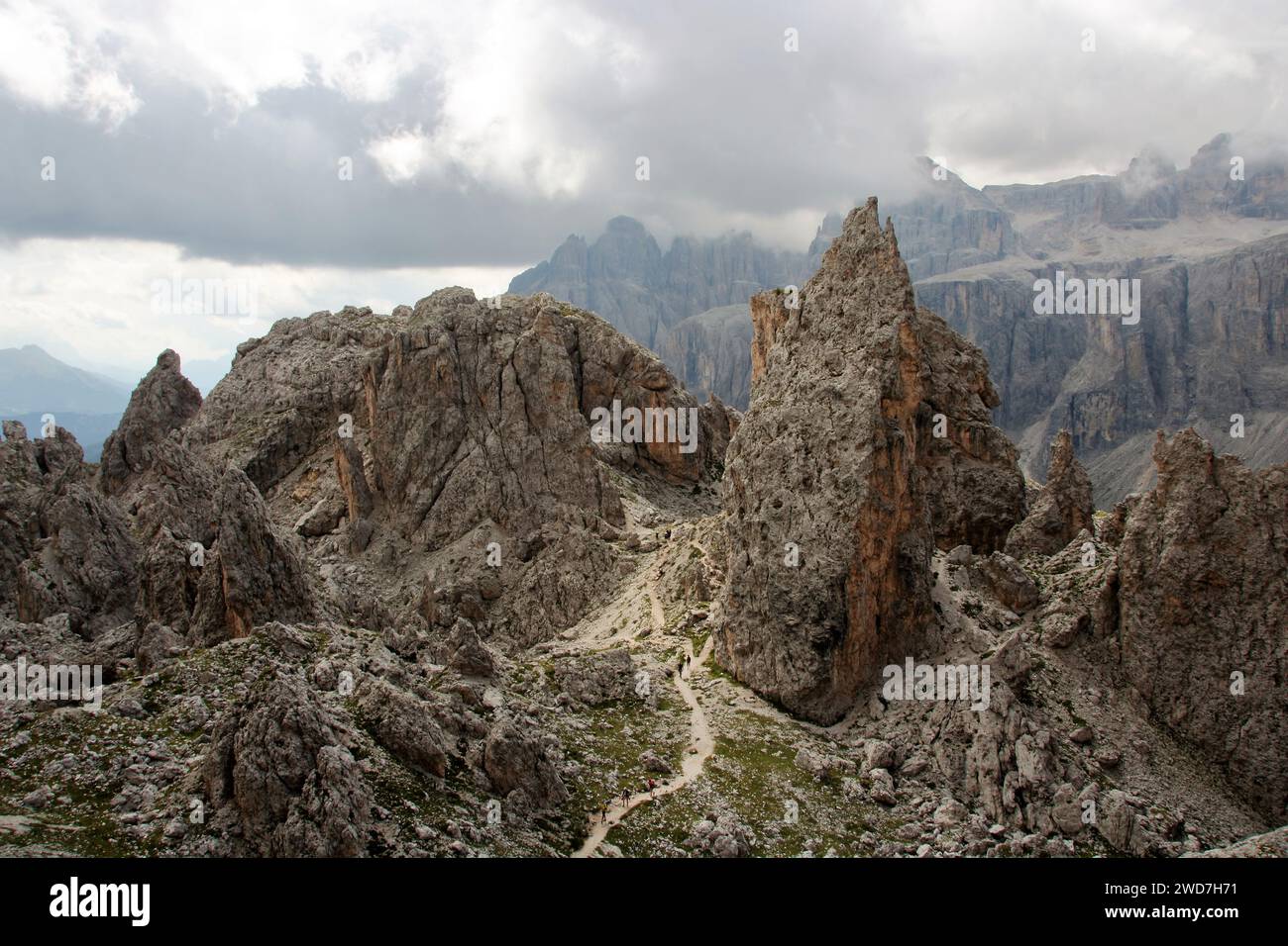 Dolomitenlandschaft - Col Pradat in Alta Badia Stockfoto