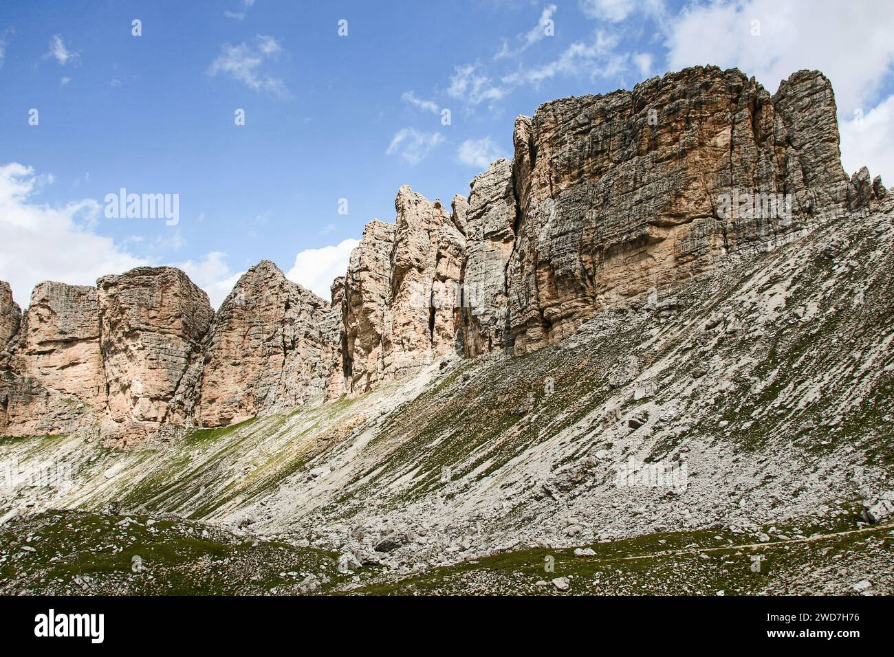 Dolomitenlandschaft - Puez Odle Naturpark Stockfoto