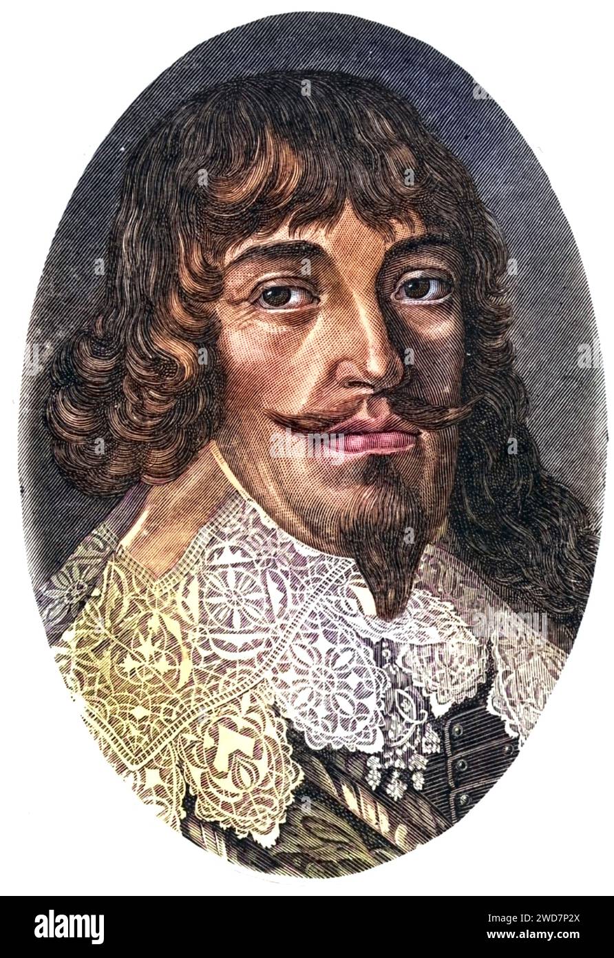 Bernhard, Herzog von Weimar (1604-1639), Kämpfte im Dreißigjährigen Krieg (1618-1648) für die protestantische Sache unter dem Banner von Gustavus Adolphus, Historisch, digital restaurierte Reproduktion von einer Vorlage aus dem 19. Jahrhundert, Datum nicht angegeben Stockfoto