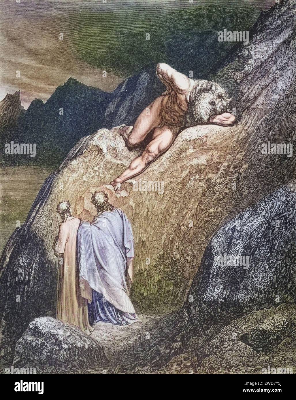 Illustration von Gustave Dore (1832-1883) für Dantes Inferno, die Göttliche Komödie von Dante Alighieri Canto, Inferno, Hölle, Paradies, Engel, Verdammnis, Historisch, digital restaurierte Reproduktion von einer Vorlage aus dem 19. Jahrhundert, Datum nicht angegeben Stockfoto