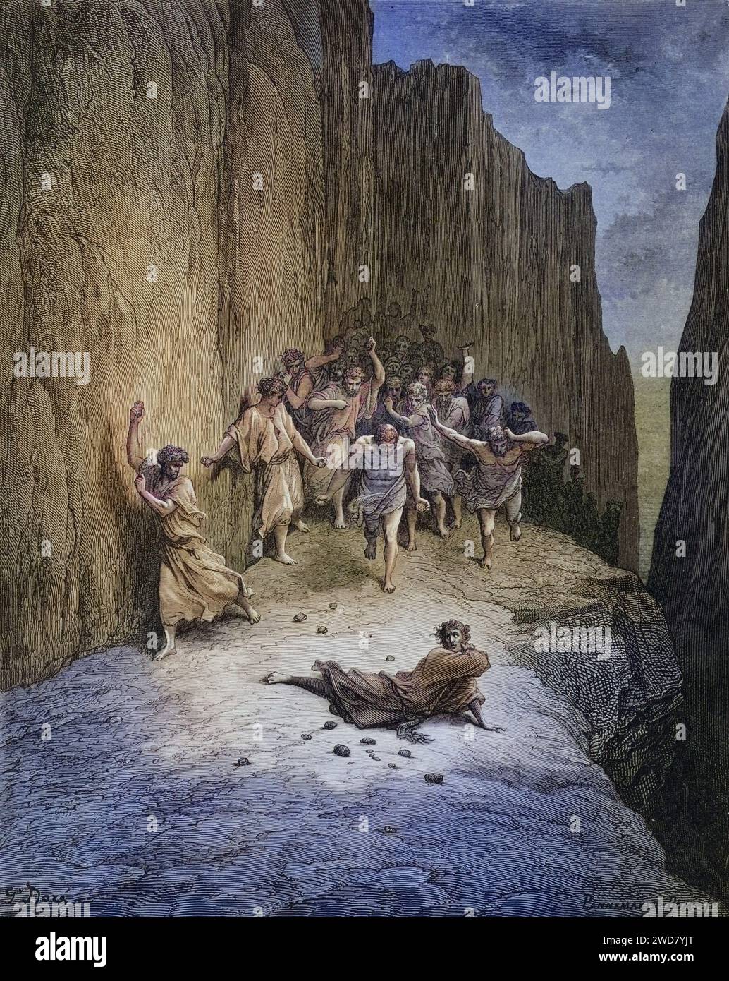 Illustration von Gustave Dore (1832-1883) für Purgatory von Dante Alighieri Canto, Inferno, Hölle, Paradies, Engel, Verdammnis, Historisch, digital restaurierte Reproduktion von einer Vorlage aus dem 19. Jahrhundert, Datum nicht angegeben Stockfoto